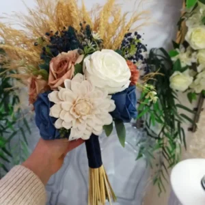 Doğal Hasır Detaylı Buket