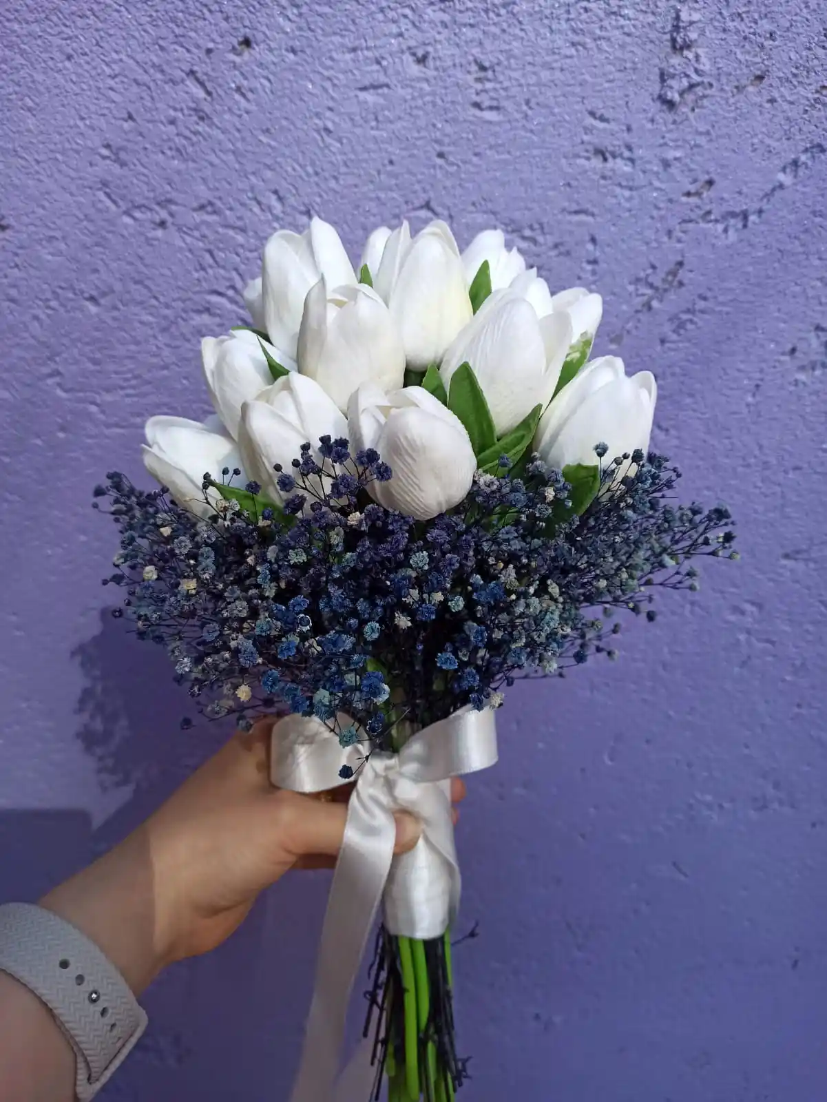 Kurdeleli Beyaz Buket