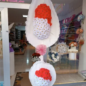 Klasik Beyaz Gül Çelenk